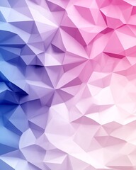 Fototapeta premium Abstract geometric low poly background in pink and blue