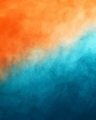 Obraz premium Abstract gradient background in orange and turquoise