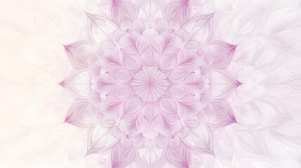 Obraz premium Pastel pink floral mandala design.