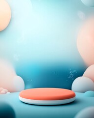 Fototapeta premium Abstract pastel background with podium