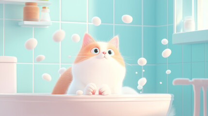 Photo of cute cat, animal abstraction