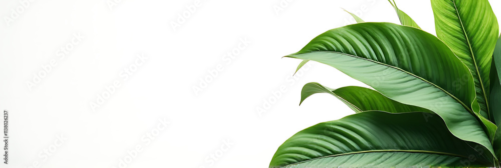 Poster tropical xanadu leaves display exotic colors against a subtle white space background in a natural co