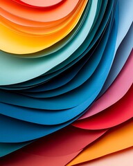 Colorful Layered Paper Abstract