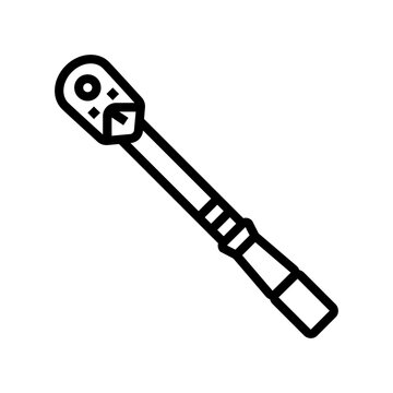 recommend clip art: torque wrench car repair tool line icon vector. torque wrench car repair tool sign. isolated contour symbol black illustration
