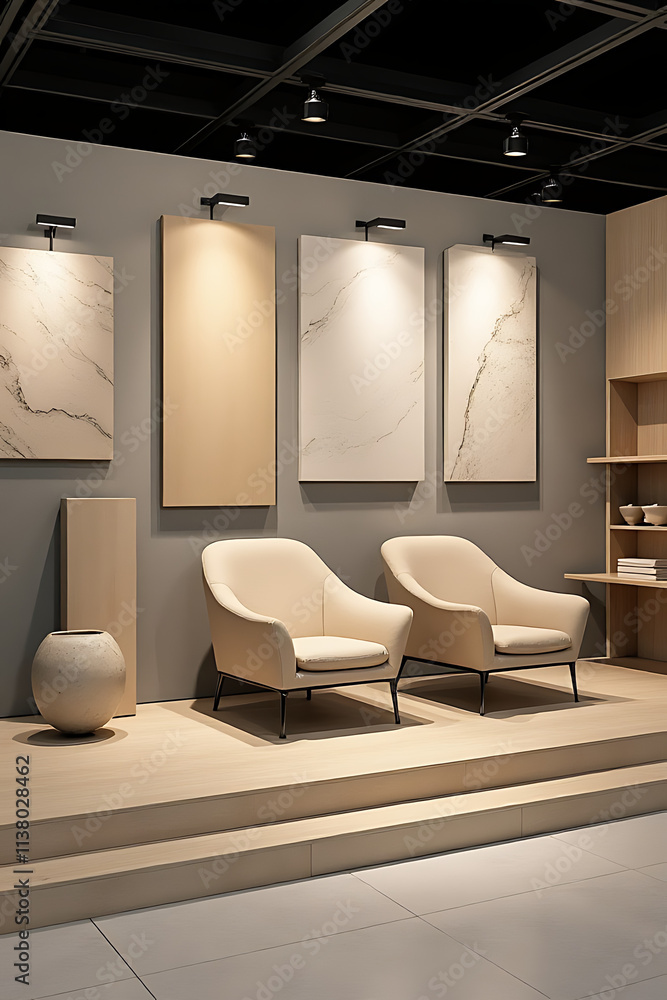 Poster The sandstone product display platform focuses selectively on showcasing its top offerings in a visually appealing manner._00003_