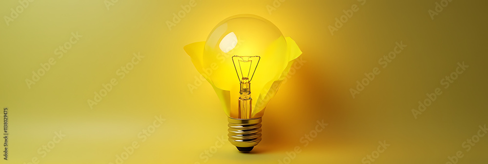 Poster the creative idea was represented by a simple yet effective symbol of a lightbulb wrapped in bright 