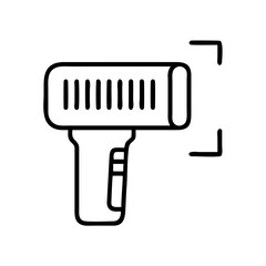 barcode scanner icon, black friday line art, black friday icon - simple black line art icon of barcode scanner, for black friday celebrations. black friday vector art.
