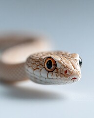 Obraz premium Close-up of a snake's head with detailed scales