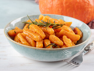 Pumpkin potato gnocchi easy Italian autumn recipe with hokkaido squash
