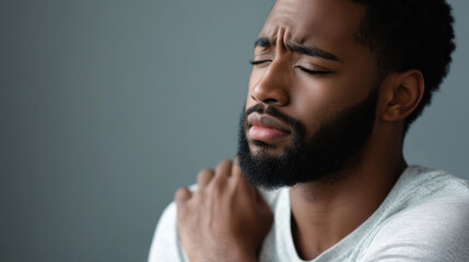 Obraz premium Managing shoulder pain a personal journey home photo calm environment close-up healing concepts