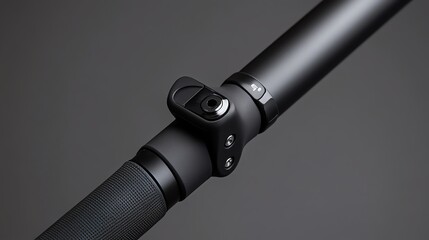 Fototapeta premium Close-up of a modern camera handle detail.