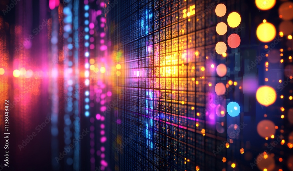 Poster in electronics, integrated circuits are fabricated using semiconductor material silicon wafers and m
