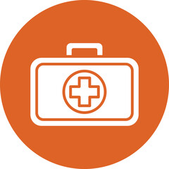 First Aid Kit glyph circle icon