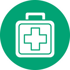 Fototapeta premium Outdoor Survival Kit glyph circle icon