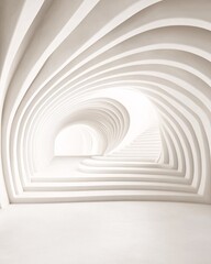 Abstract white architectural interior