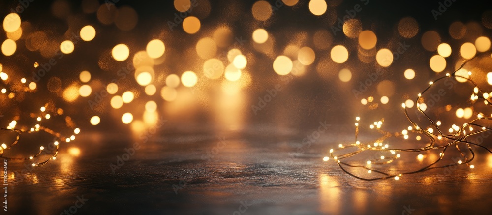 Aufkleber bokeh lights creating a festive atmosphere with soft focus and warm tones ideal for celebration or s