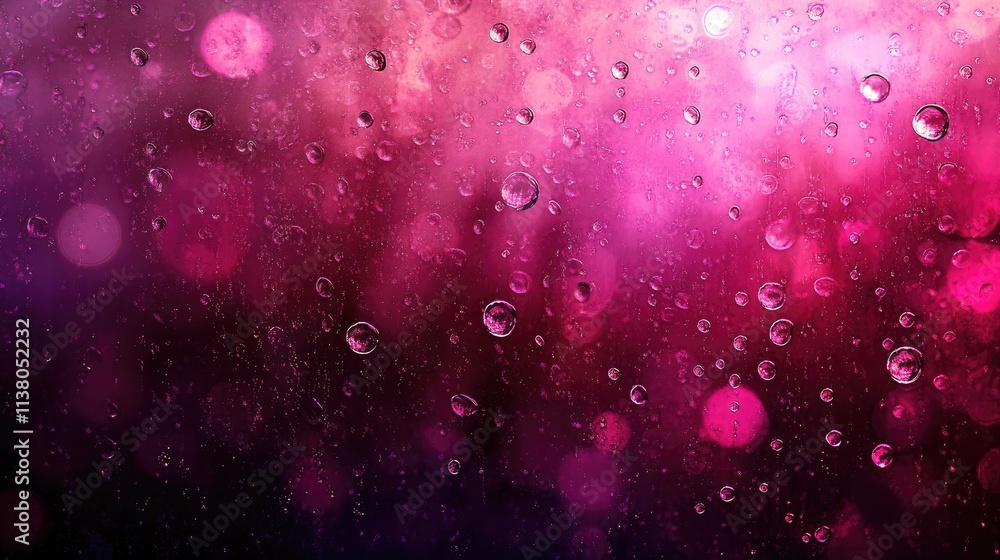 Poster colorful blurred background with raindrops on glass creating a dreamy and abstract effect with soft 