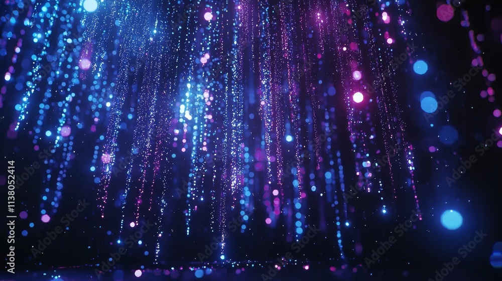 Poster background with abstract musical elements. molecular design showcasing dna. network of connected dot