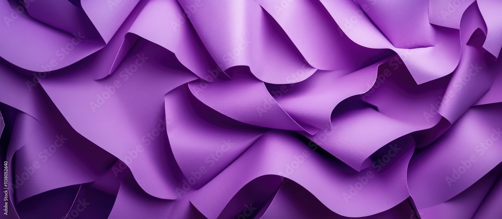 Poster textured purple paper background with elegant folds and smooth ripples for design and creative proje