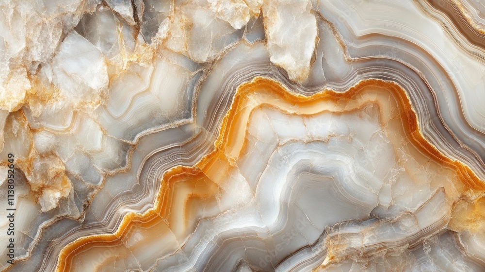 Poster natural stone texture with layers of grey and orange hues suitable for backgrounds or design element
