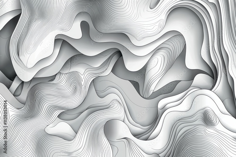 Aufkleber an empty room with a bright white light illuminating an abstract gray gradient wall background in a 