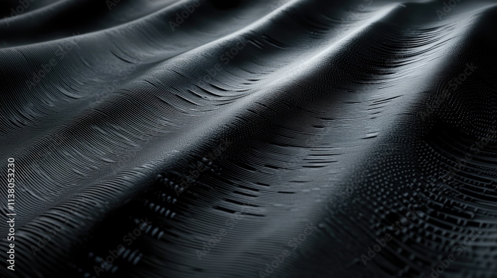Poster abstract textured surface with flowing waves and ridges in dark tones for sophisticated background o