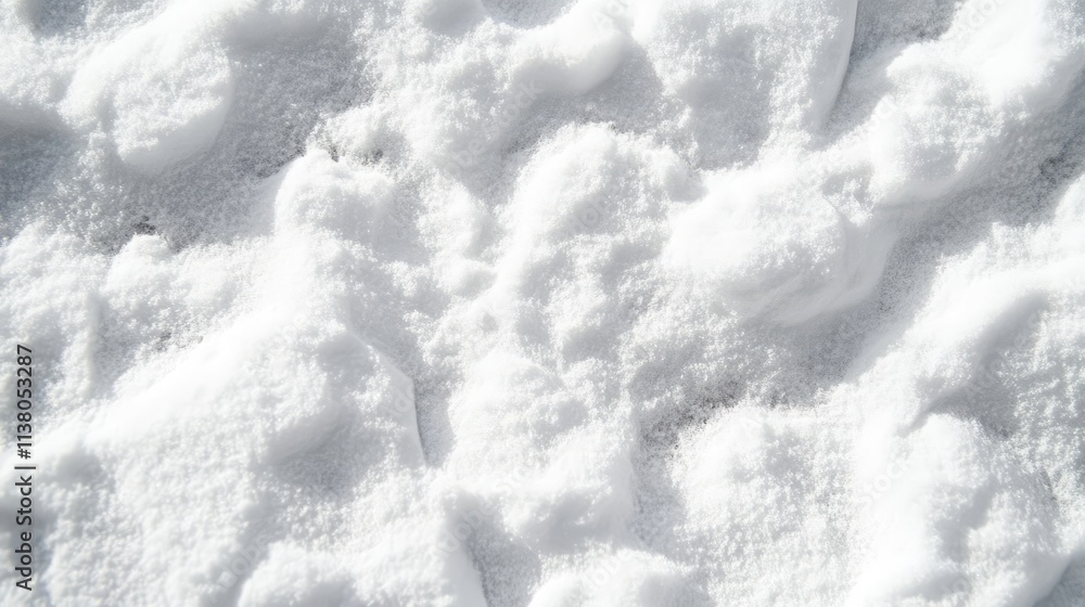 Poster textured background of fresh snow with intricate patterns and subtle variations in white shades for 