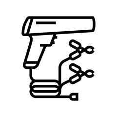 timing light car repair tool line icon vector. timing light car repair tool sign. isolated contour symbol black illustration