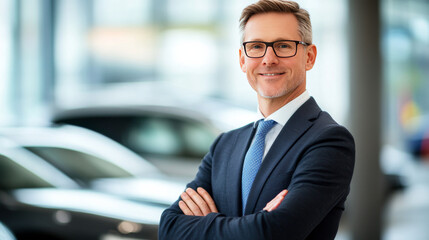 a professional photograph of a fleet car buyer decision maker 