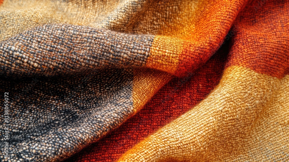 Poster colorful woven fabric texture with vibrant hues creating a rich background for design projects and a