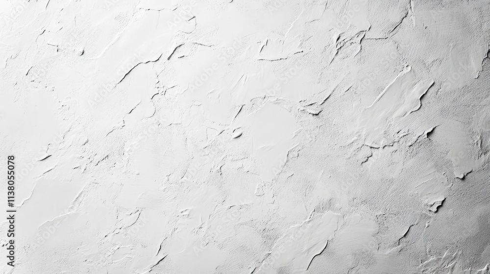 Poster white textured plaster wall background with subtle imperfections for use in design and art projects.