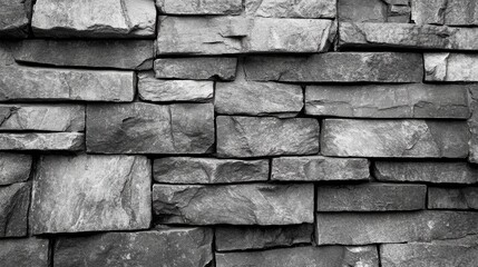 Naklejka premium Stone wall texture background natural gray hues for home and architectural design projects with rugged and modern appearance