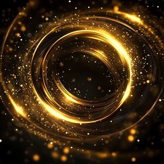 Obraz premium Golden Circular Abstract Background Design
