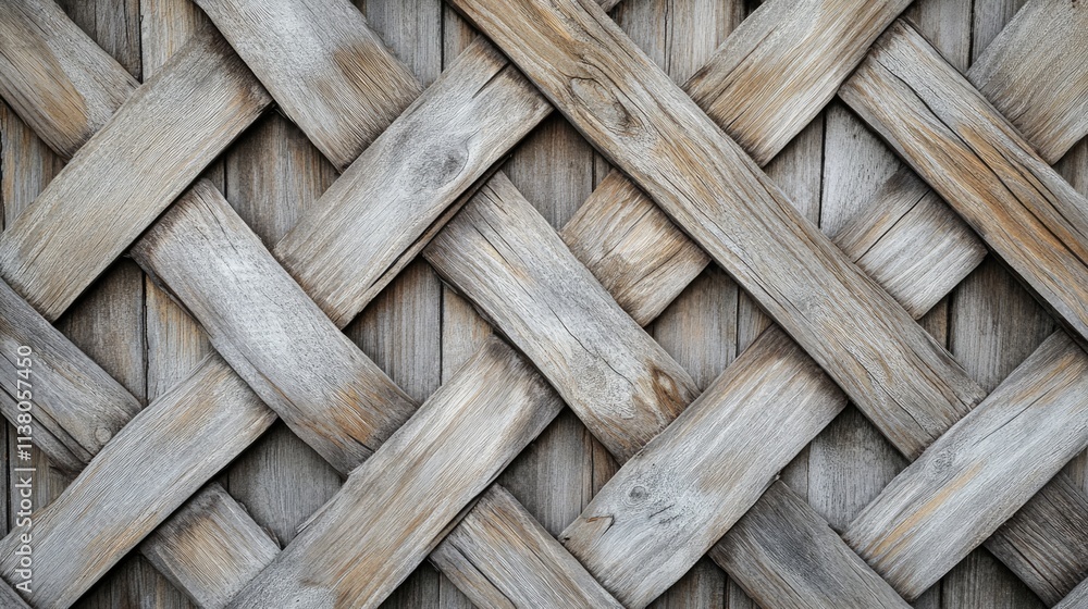 Poster woven pattern of weathered wooden planks creating a rustic background texture for design and decor p