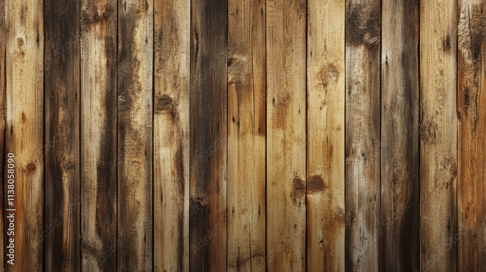 Poster wooden plank background with unique texture showcasing natural aging and rustic charm for versatile 