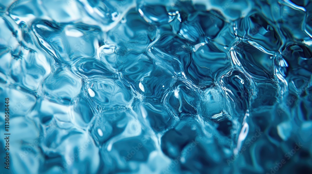 Poster clear blue water texture rippling in a swimming pool creating a serene and refreshing atmosphere for
