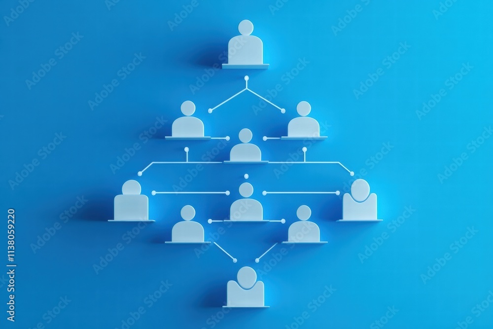 Poster creative representation of a social network structure with diverse connections and user icons on a b