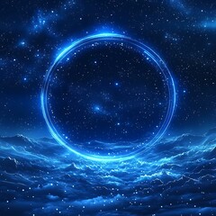 Abstract Cosmic Circle in the Night Sky