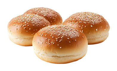 burger buns empty isolated on white background 