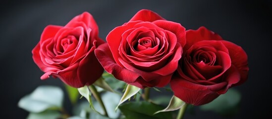 Stunning Red Roses Displayed Elegantly Against a Dark Background for Floral Arrangements and Gift Ideas