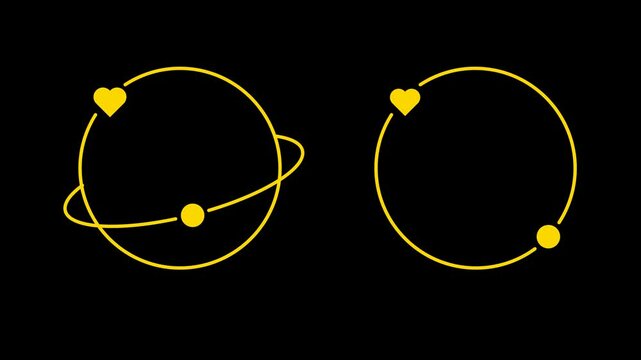 Circle line Shape Animation for Border and frame in a loop. HUD Ellipse Future Frames. Aesthetic minimalist Ornament Oval geometric 4k design animation Background