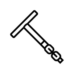 spark plug wrench car repair line icon vector. spark plug wrench car repair sign. isolated contour symbol black illustration