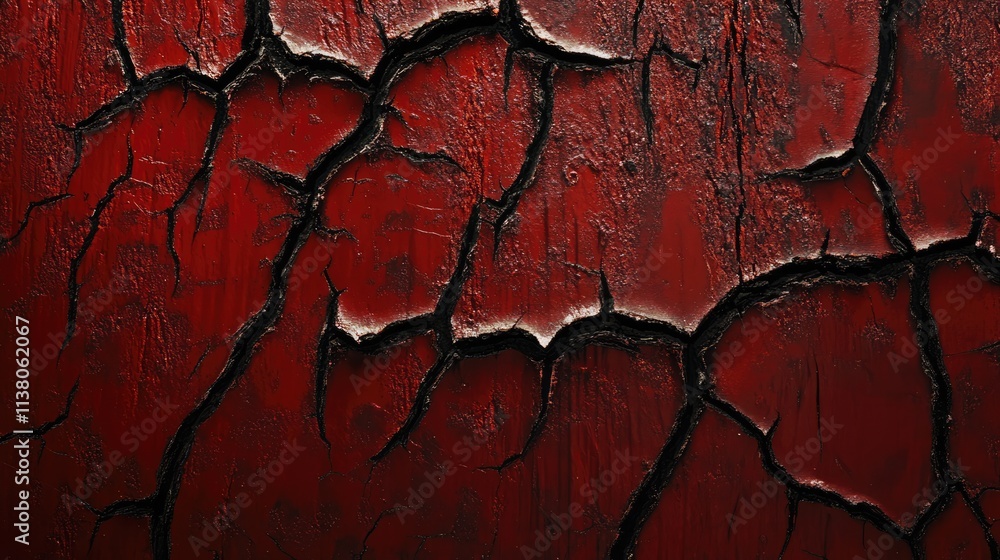 Poster cracked paint texture on weathered wooden surface creating a vintage rustic background ideal for des