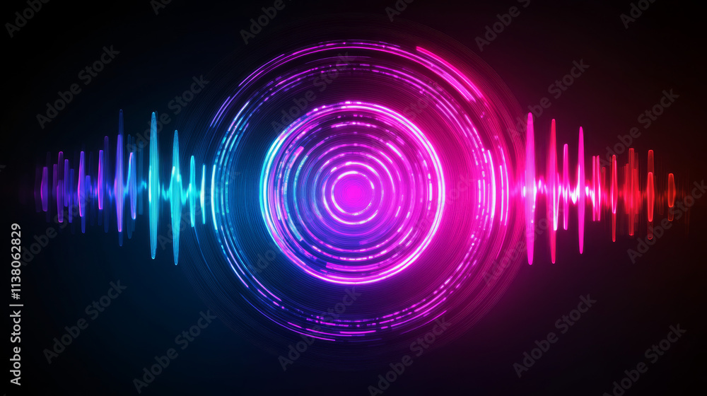 Poster 3d wifi wave light effect. abstract scan radar sensor sound signal technology digital sign. transpar