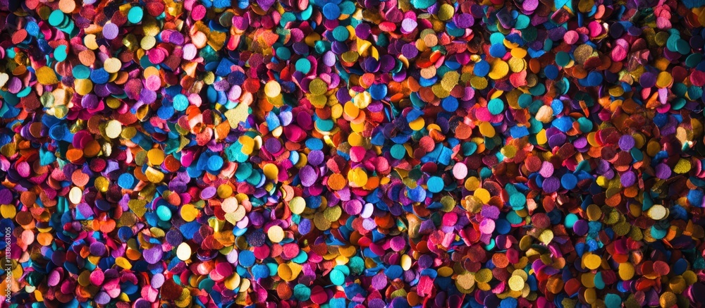 Poster vibrant confetti background for celebrations and festive occasions with a mix of colorful circles cr