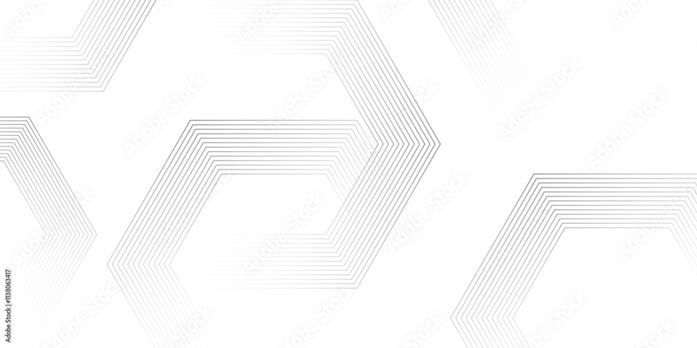 Poster Abstract gradient background with hexagons shape stock line texture and seamless pattern. Modern pattern elegant simple style digital line technology concept template background, vector illustration.	