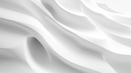 Obraz premium Fluid White Texture with Soft Waves and Subtle Shadows for Elegant Background Design