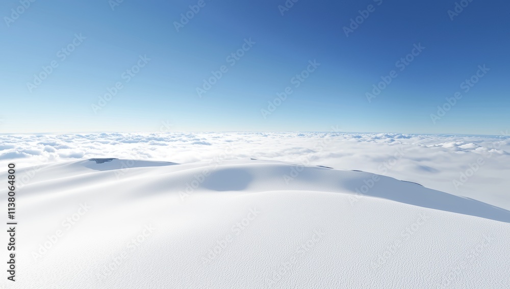 Poster a bright light shines on an abstract background of white and blue, creating a glowing template with 