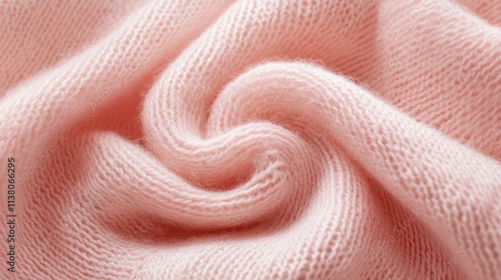 Poster soft pink silk fabric texture with a dense, nubby appearance showcasing its unique grain in a clear 