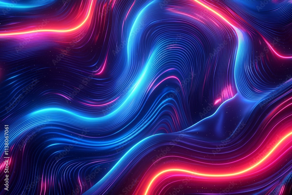 Poster an abstract gradient background with a grainy noise texture, complemented by a y2k futuristic design